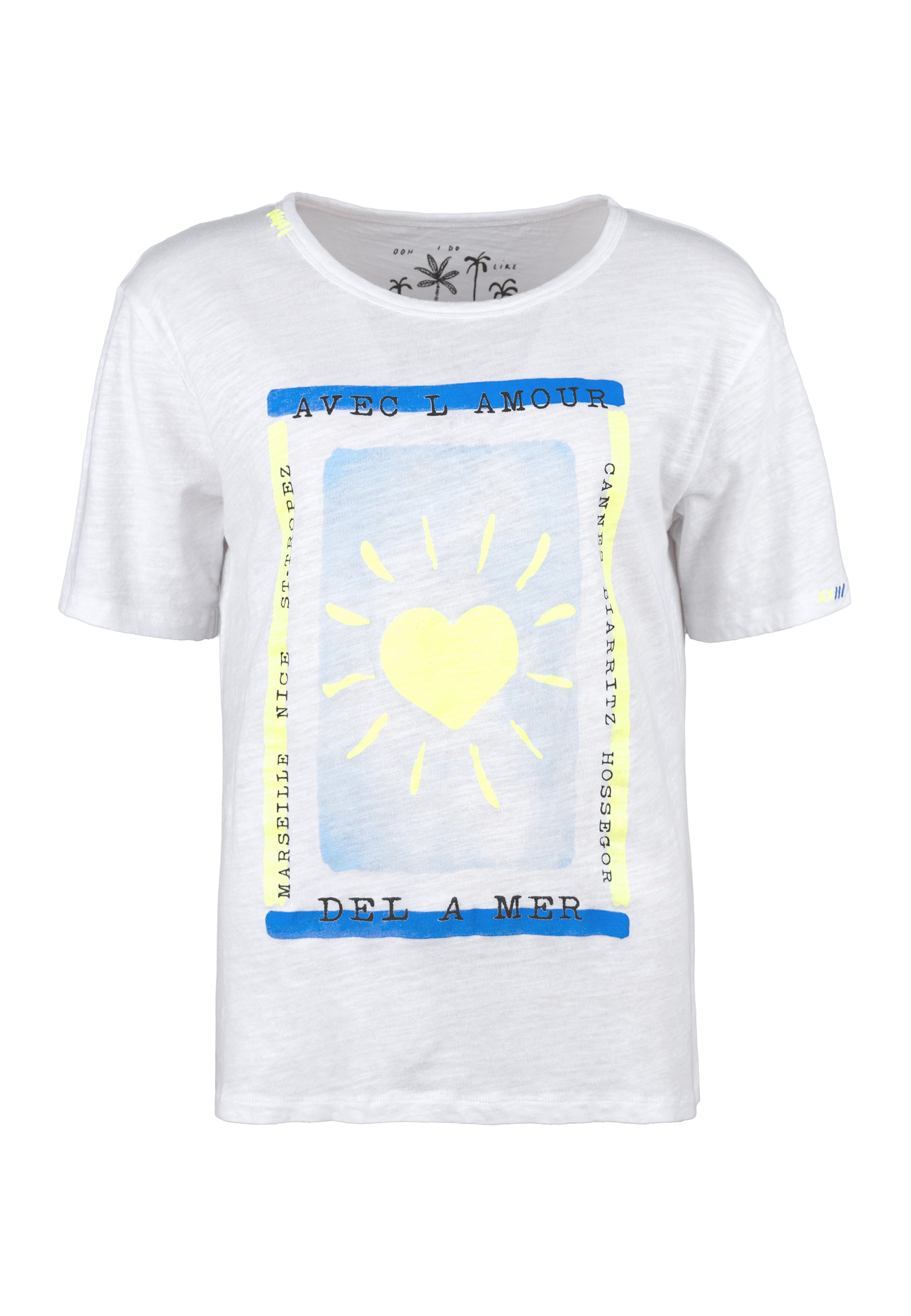 Grace Fashion T Shirt "Avec L'Amour" Weiss