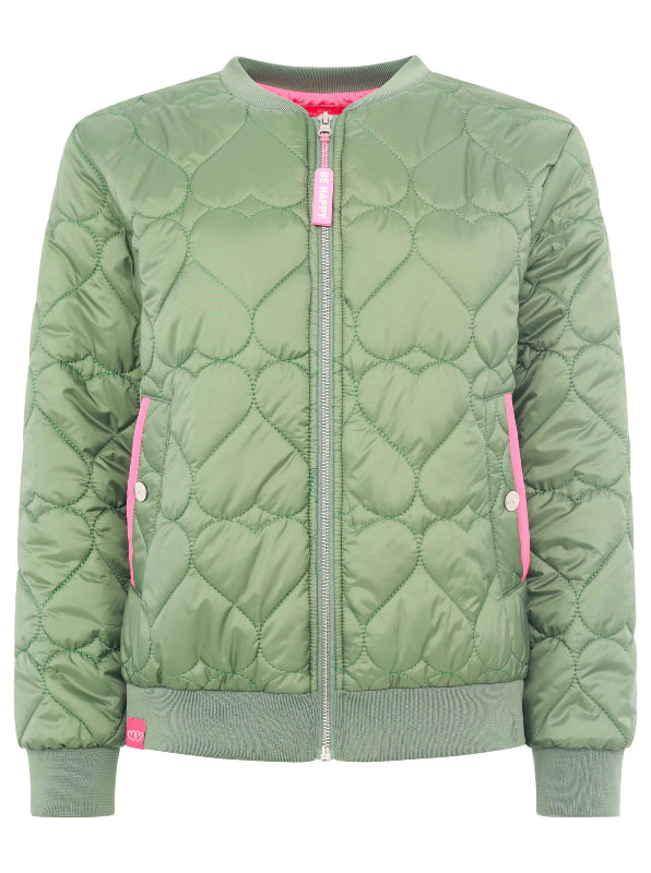 Zwillingsherz Bomberjacke Oliv