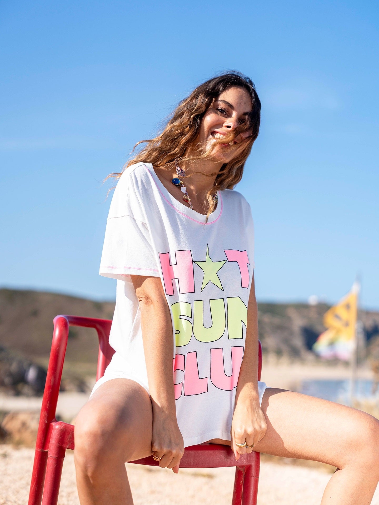 Yippie Hippie T-Shirt weiß