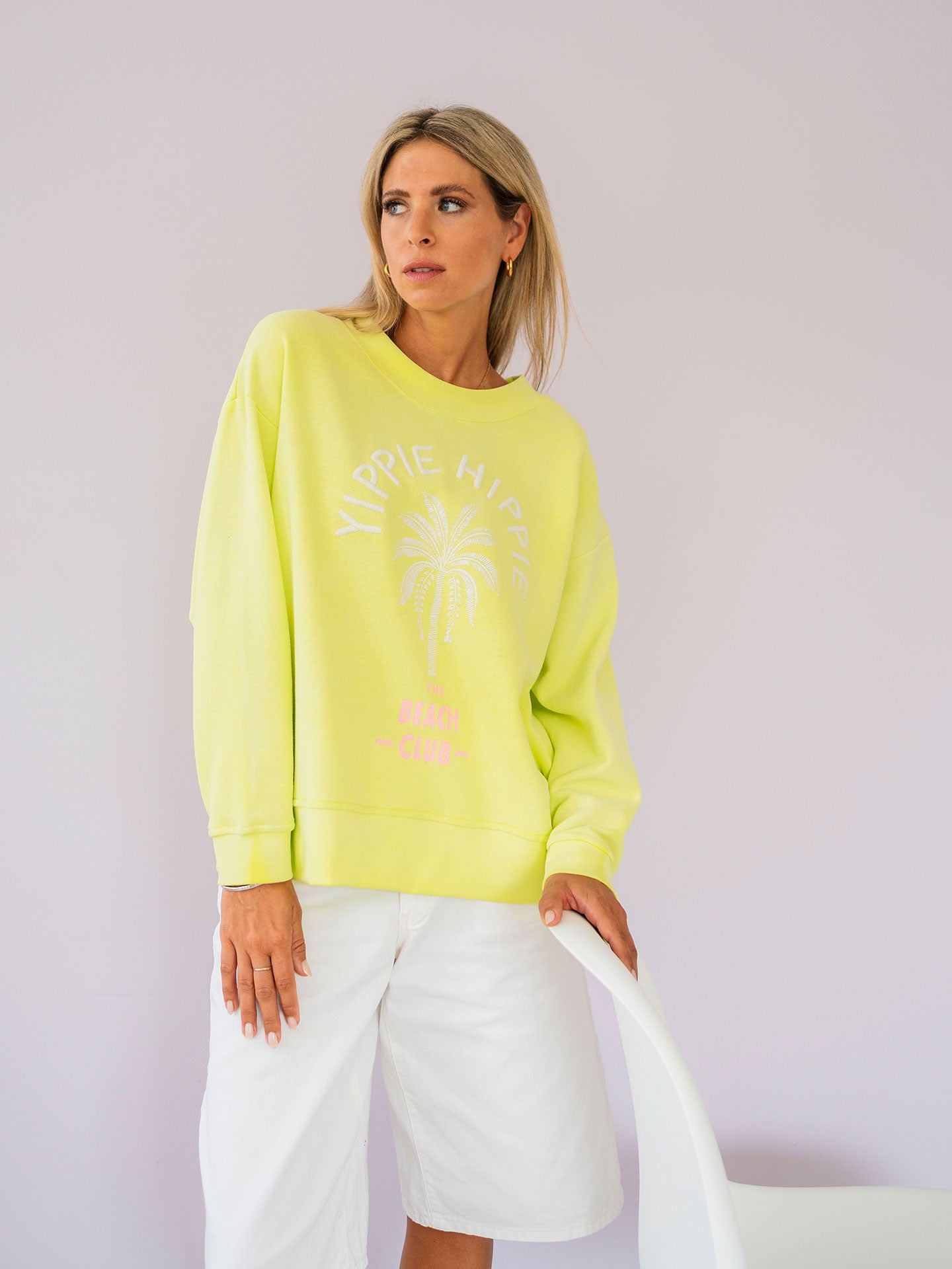 Yippie Hippie Sweatshirt gelb