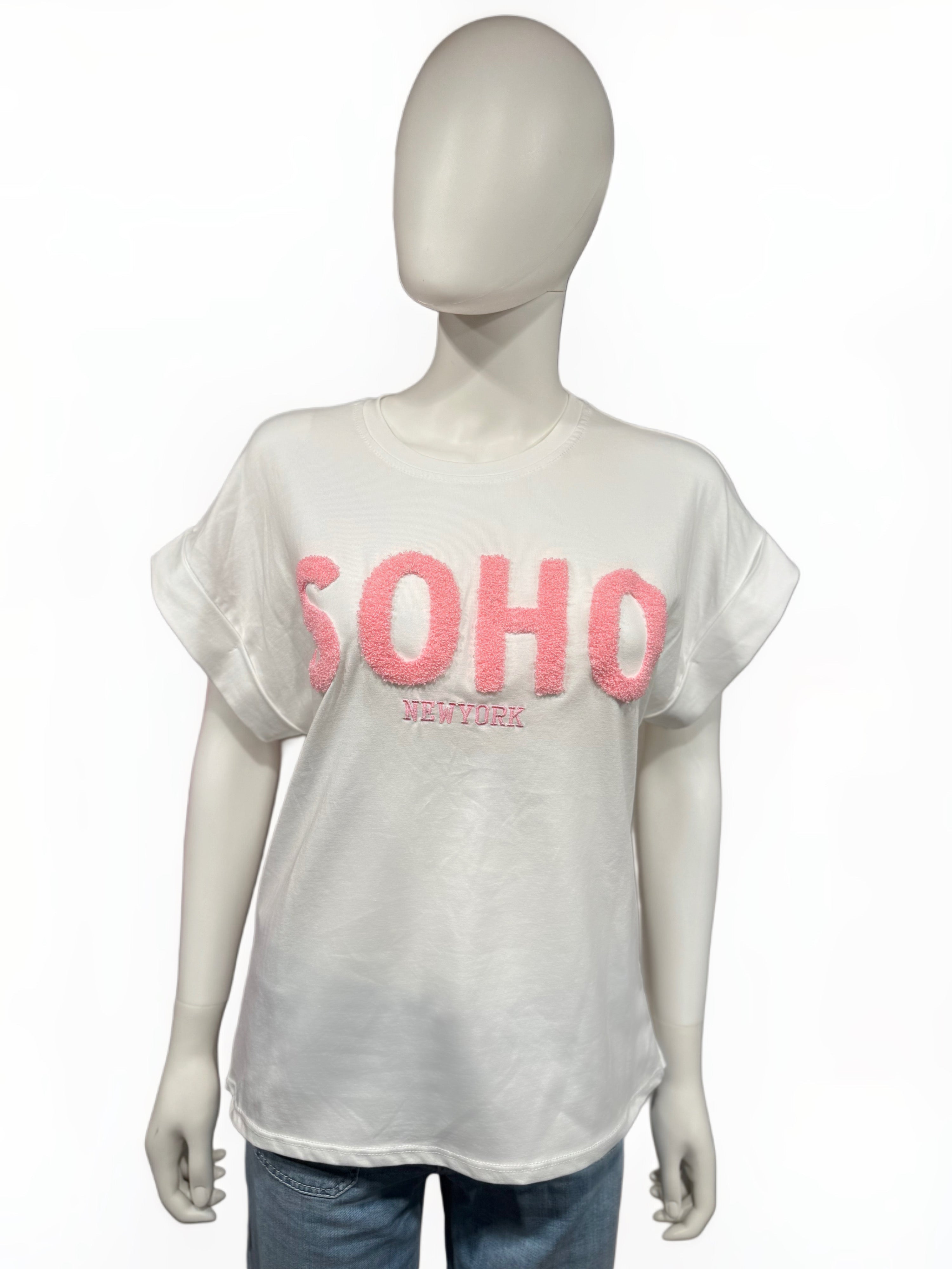 It-Pieces T-Shirt „SOHO“ – lässiger Statement-Look Weiß