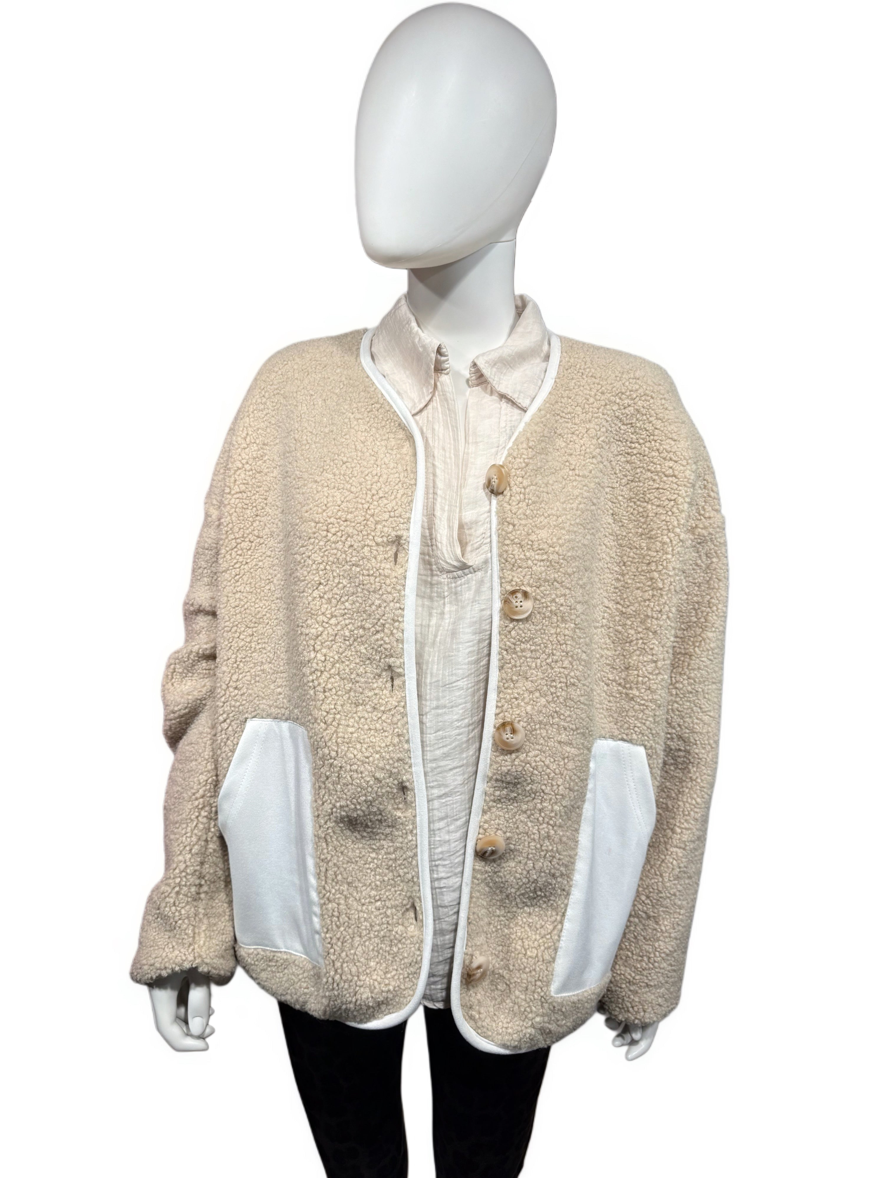 It-Pieces Teddyjacke beige