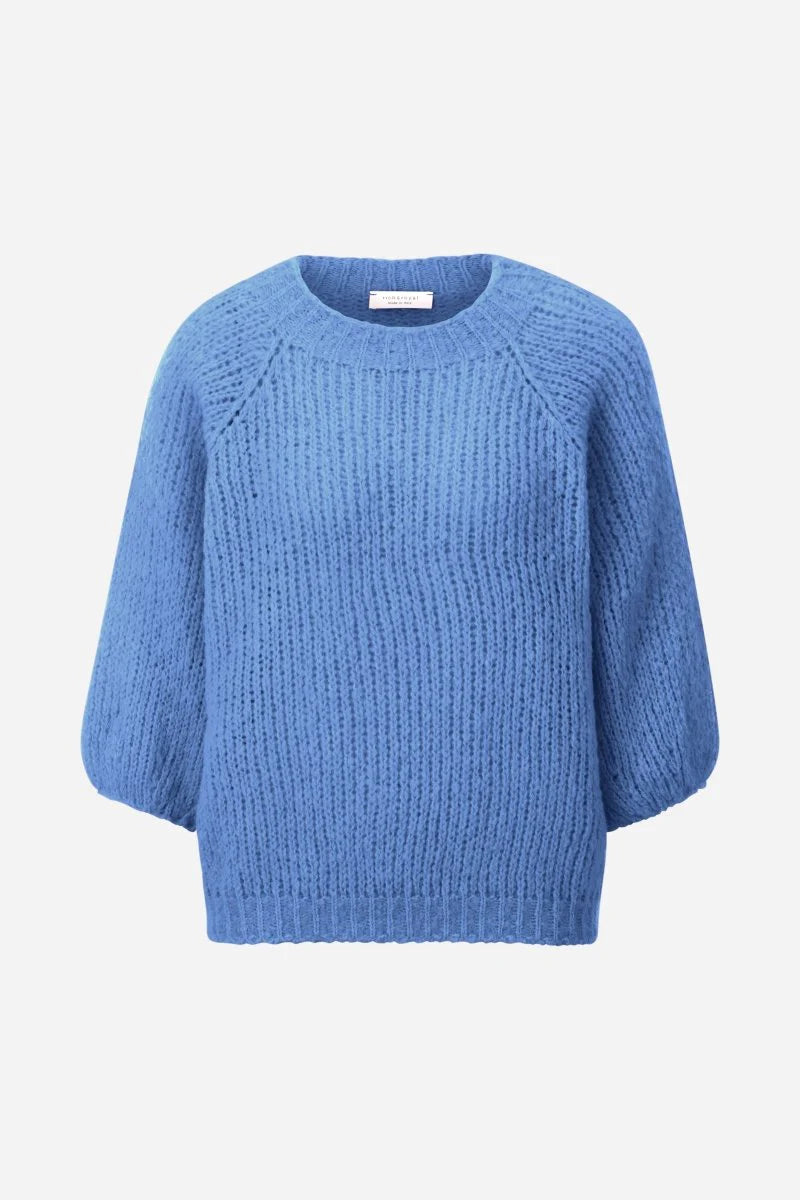 Rich & Royal Grobstrick-Pullover in Hellblau