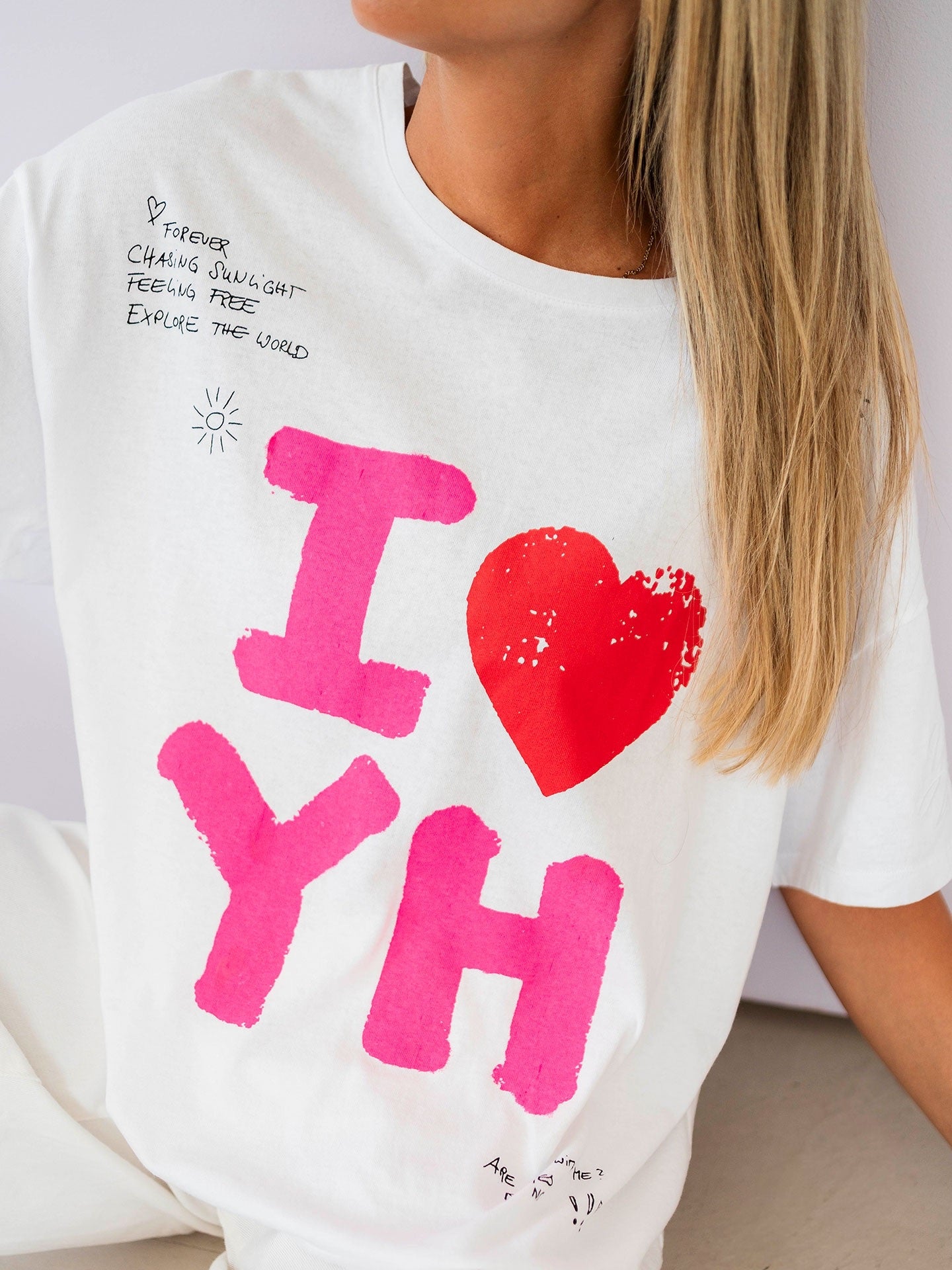 Yippie Hippie T-Shirt weiß
