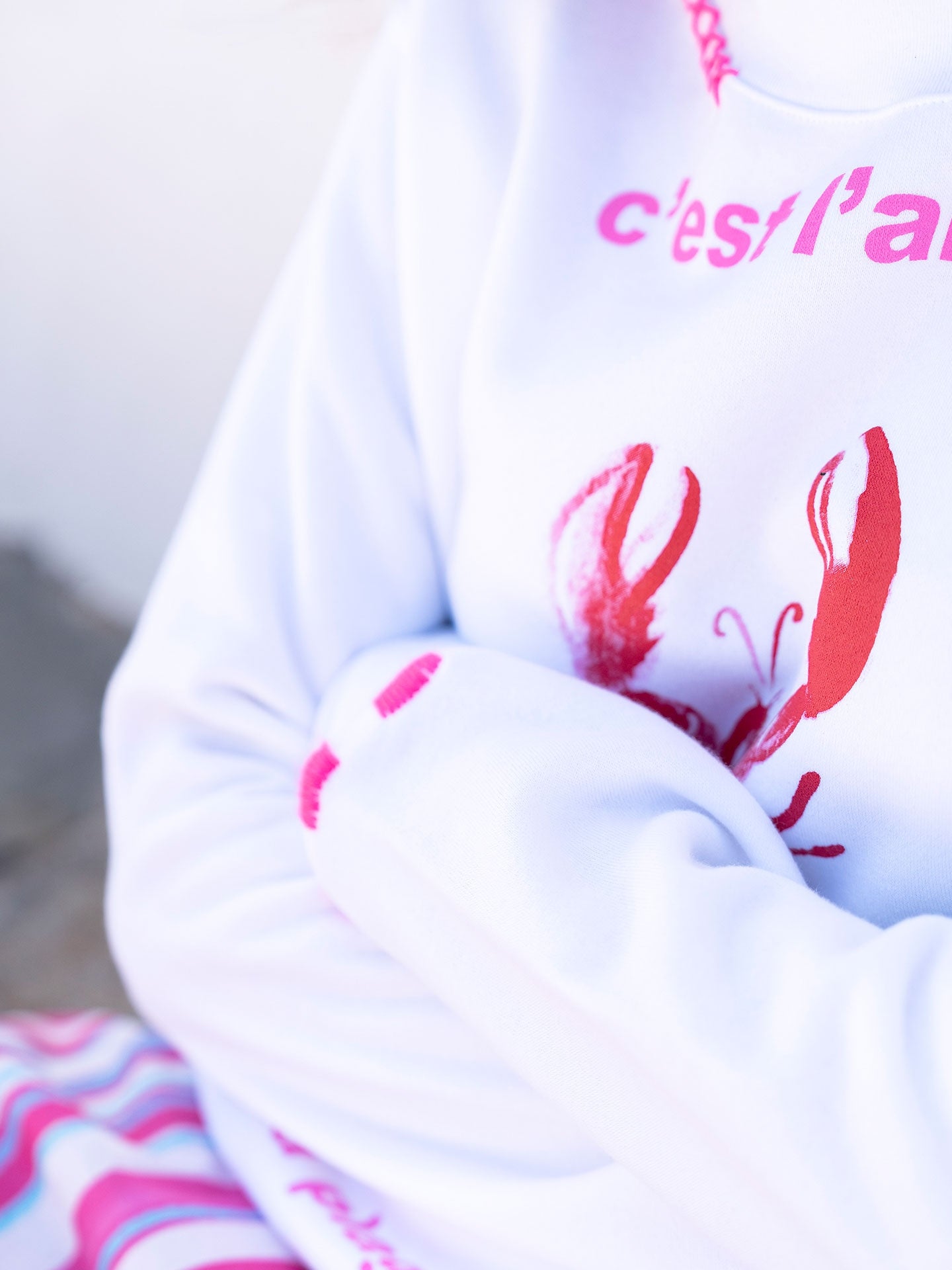 Yippie Hippie Sweatshirt weiß