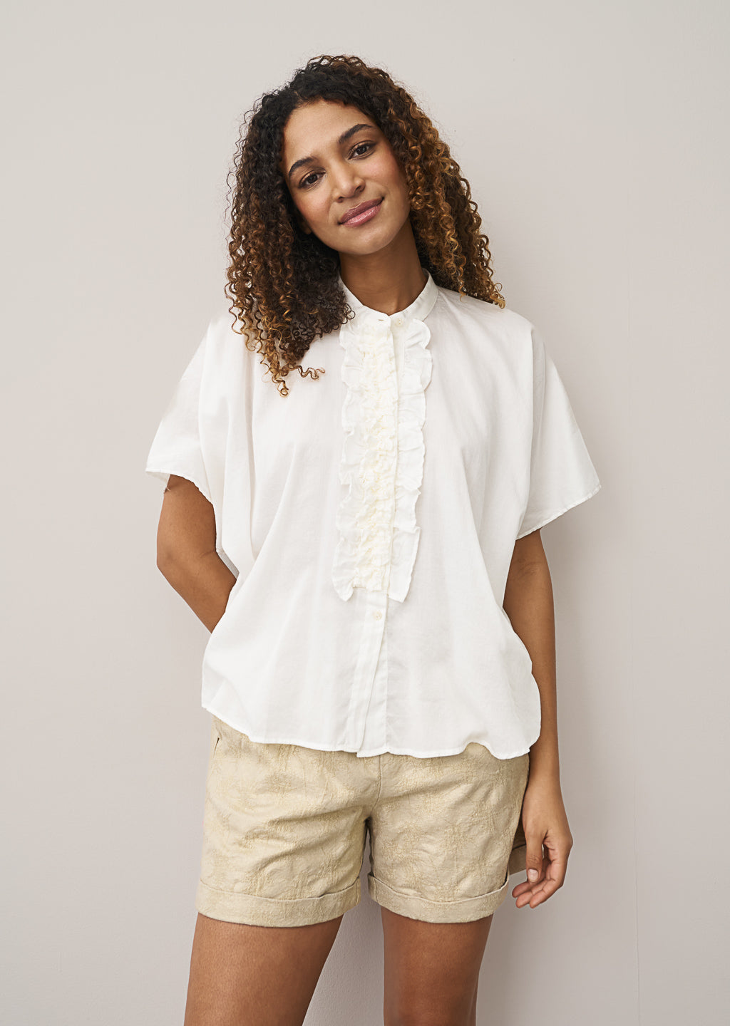 0039 Italy Bluse Daisy weiß