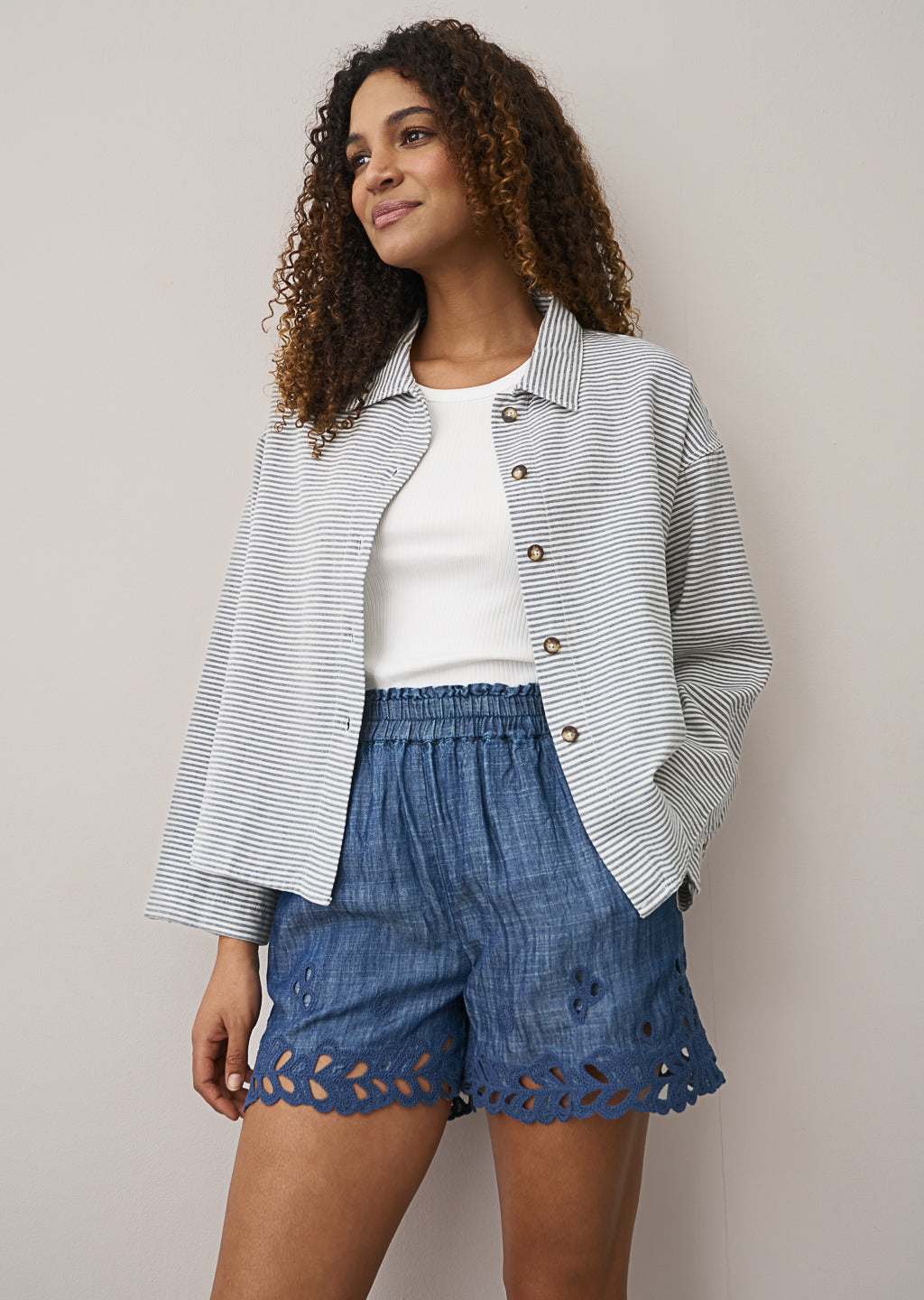 0039 Italy Bluse BLUSE Dora blau