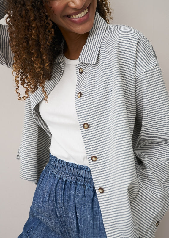 0039 Italy Bluse BLUSE Dora blau