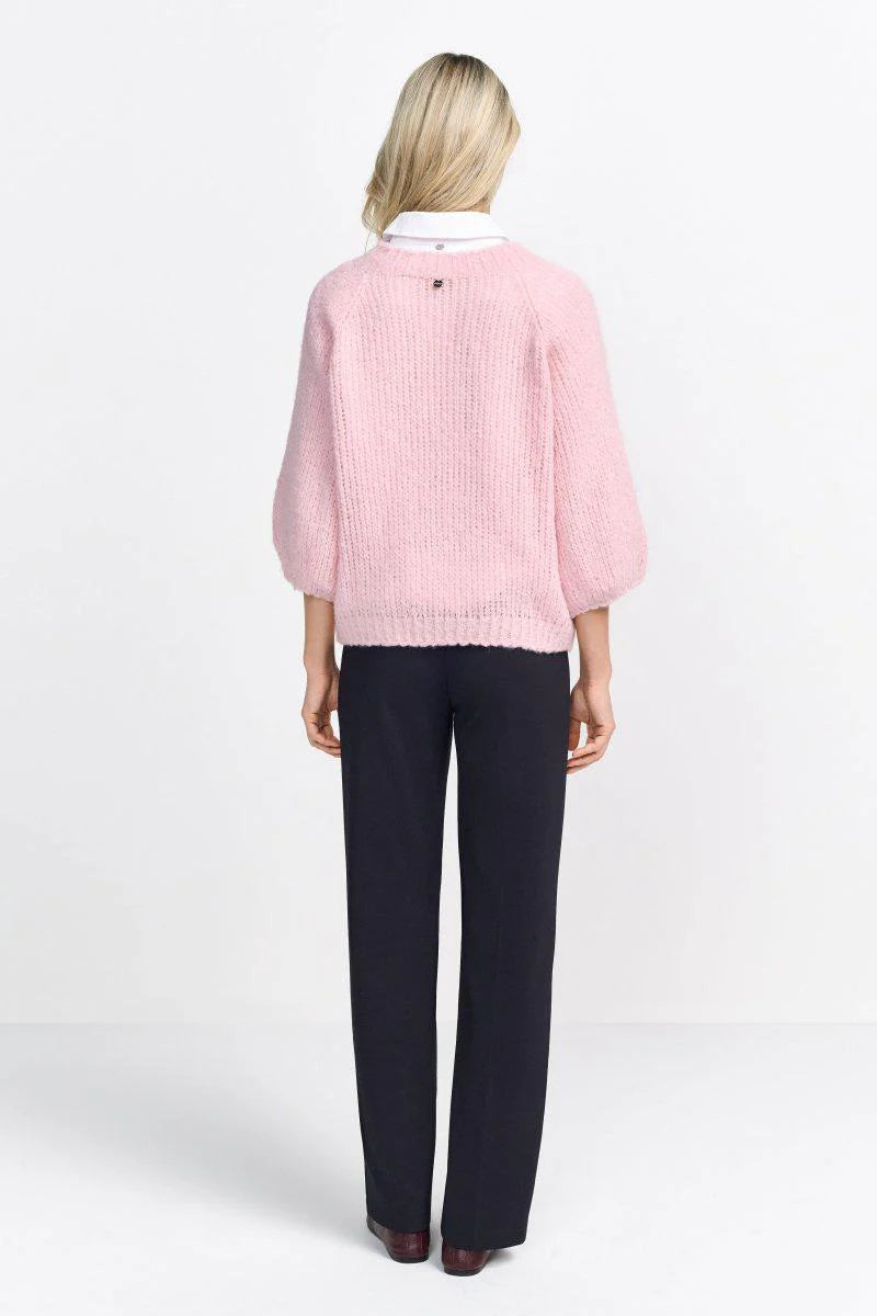 Rich & Royal Grobstrick-Pullover in Rosa